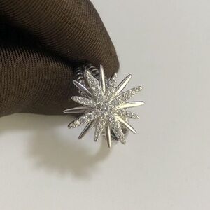 David Yurman Silver Starburst Ring sz8